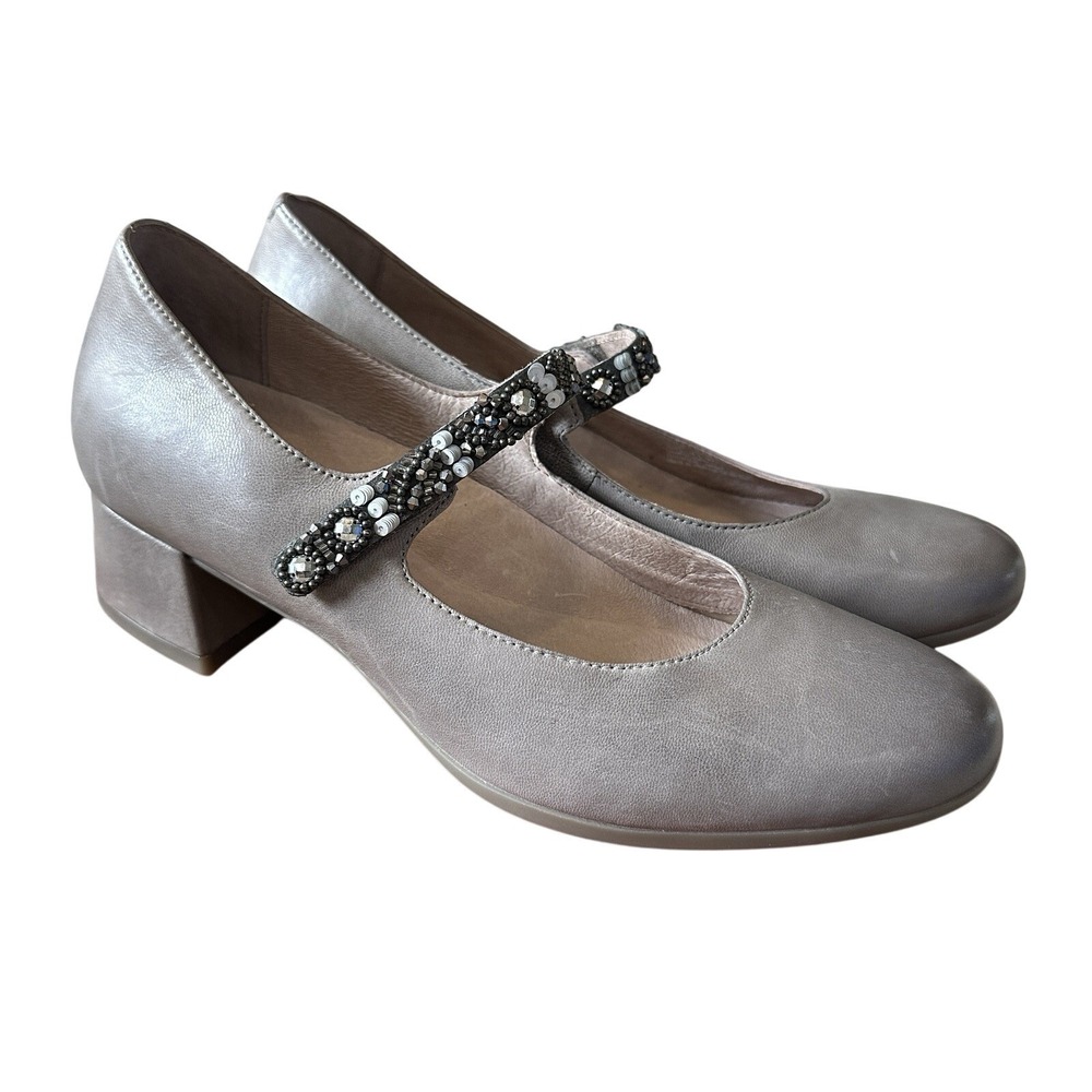 Dansko Pearlina Mary Jane Shoes Women's EU 41 US 10.5-11 Taupe Stone Heel Pumps